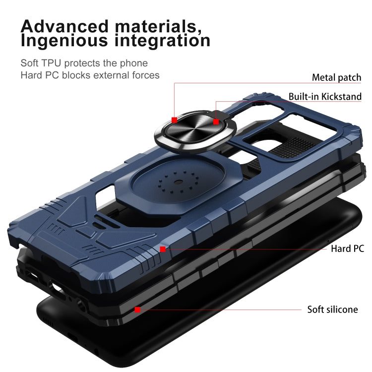 For Samsung Galaxy A02s 10 PCS Armor Magnetic PC + TPU Shockproof Case with 360 Degree Rotation Ring Holder