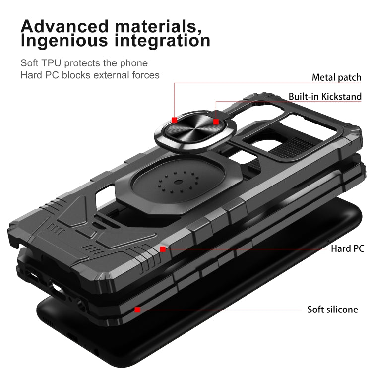 For Samsung Galaxy A02s 10 PCS Armor Magnetic PC + TPU Shockproof Case with 360 Degree Rotation Ring Holder