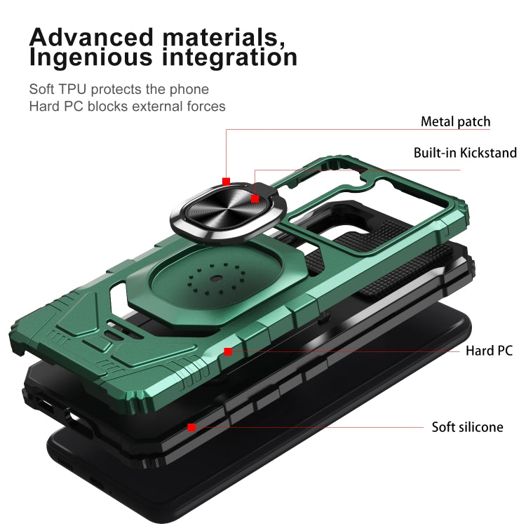 For Samsung Galaxy S21 5G 10 PCS Armor Magnetic PC + TPU Shockproof Case with 360 Degree Rotation Ring Holder