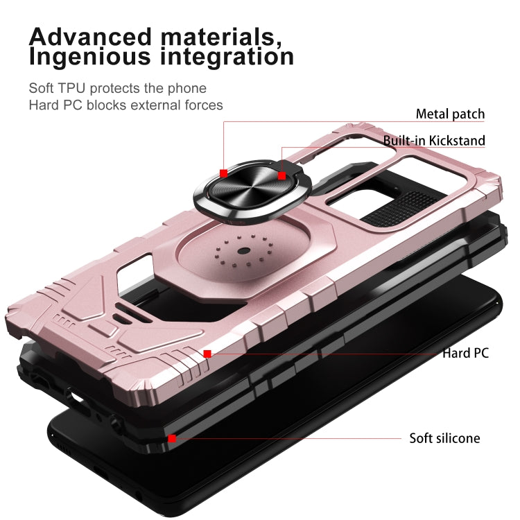 For Samsung Galaxy S21 5G 10 PCS Armor Magnetic PC + TPU Shockproof Case with 360 Degree Rotation Ring Holder