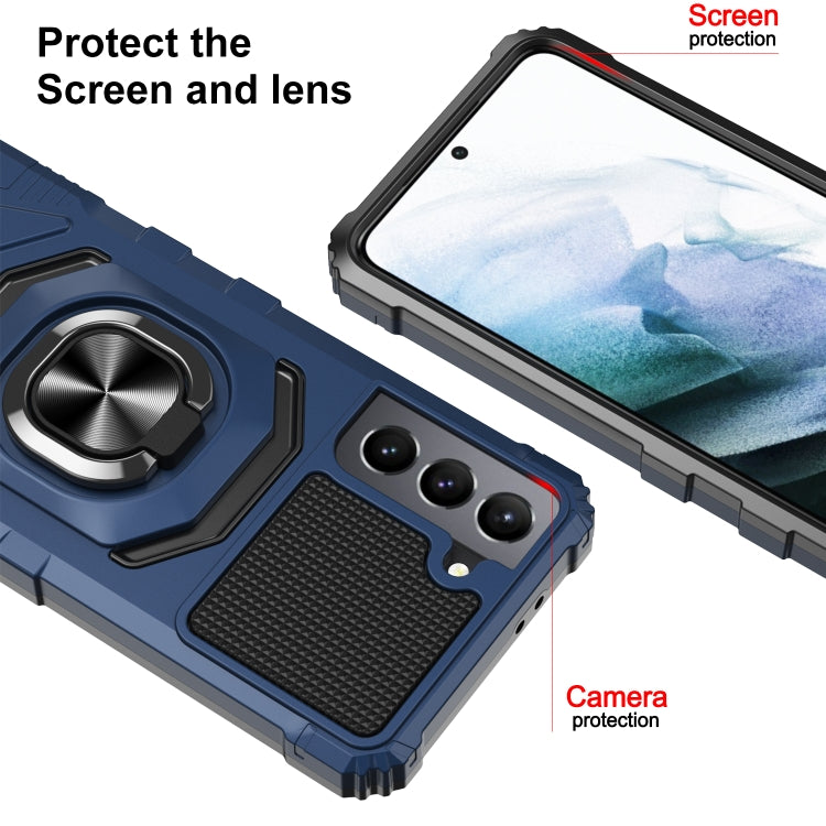 For Samsung Galaxy S21 5G 10 PCS Armor Magnetic PC + TPU Shockproof Case with 360 Degree Rotation Ring Holder