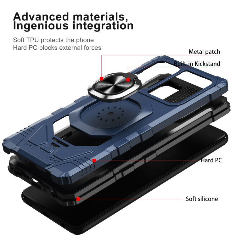 For Samsung Galaxy S21 5G 10 PCS Armor Magnetic PC + TPU Shockproof Case with 360 Degree Rotation Ring Holder