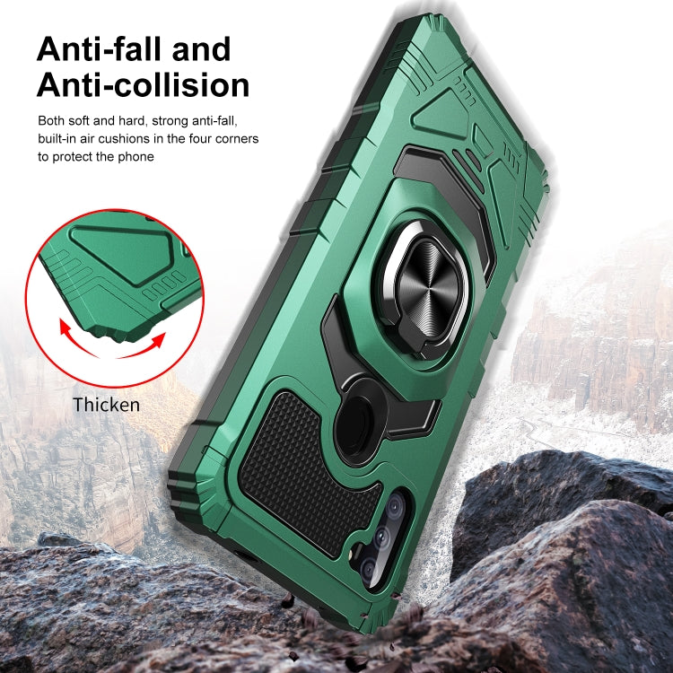 For Samsung Galaxy A11 EU Version 10 PCS Armor Magnetic PC + TPU Shockproof Case with 360 Degree Rotation Ring Holder