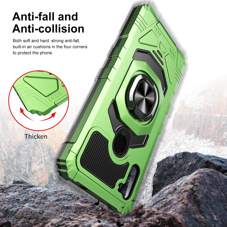 For Samsung Galaxy A11 EU Version 10 PCS Armor Magnetic PC + TPU Shockproof Case with 360 Degree Rotation Ring Holder