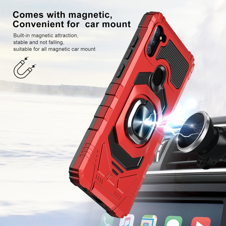 For Samsung Galaxy A11 EU Version 10 PCS Armor Magnetic PC + TPU Shockproof Case with 360 Degree Rotation Ring Holder