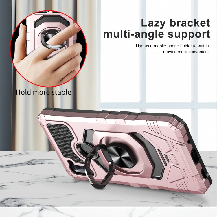 For Samsung Galaxy A11 EU Version 10 PCS Armor Magnetic PC + TPU Shockproof Case with 360 Degree Rotation Ring Holder