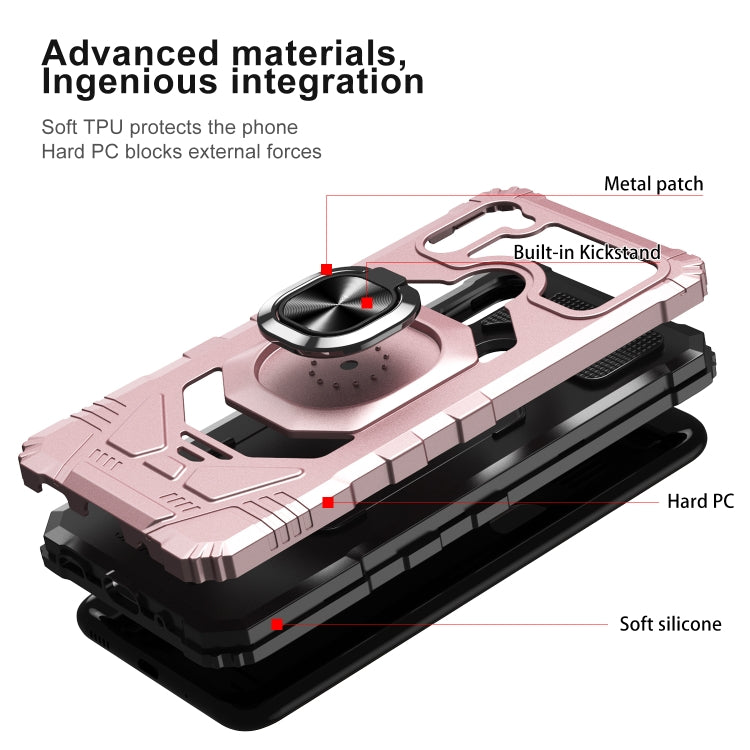 For Samsung Galaxy A11 EU Version 10 PCS Armor Magnetic PC + TPU Shockproof Case with 360 Degree Rotation Ring Holder