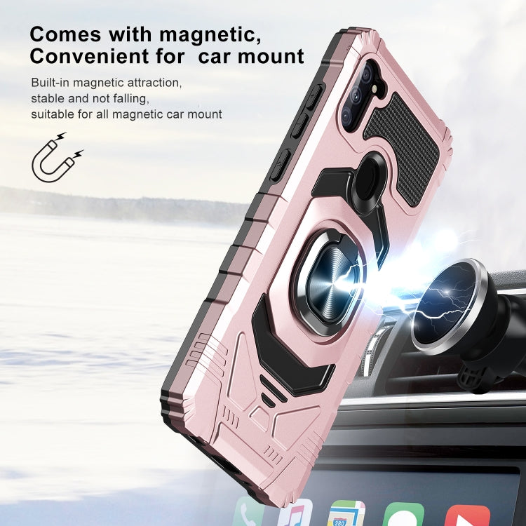 For Samsung Galaxy A11 EU Version 10 PCS Armor Magnetic PC + TPU Shockproof Case with 360 Degree Rotation Ring Holder