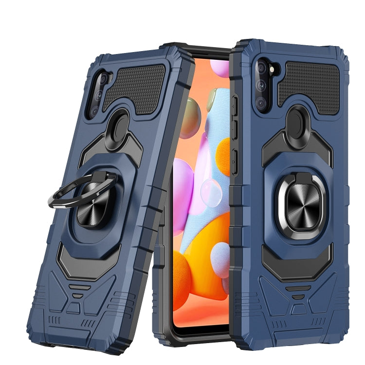 For Samsung Galaxy A11 EU Version 10 PCS Armor Magnetic PC + TPU Shockproof Case with 360 Degree Rotation Ring Holder