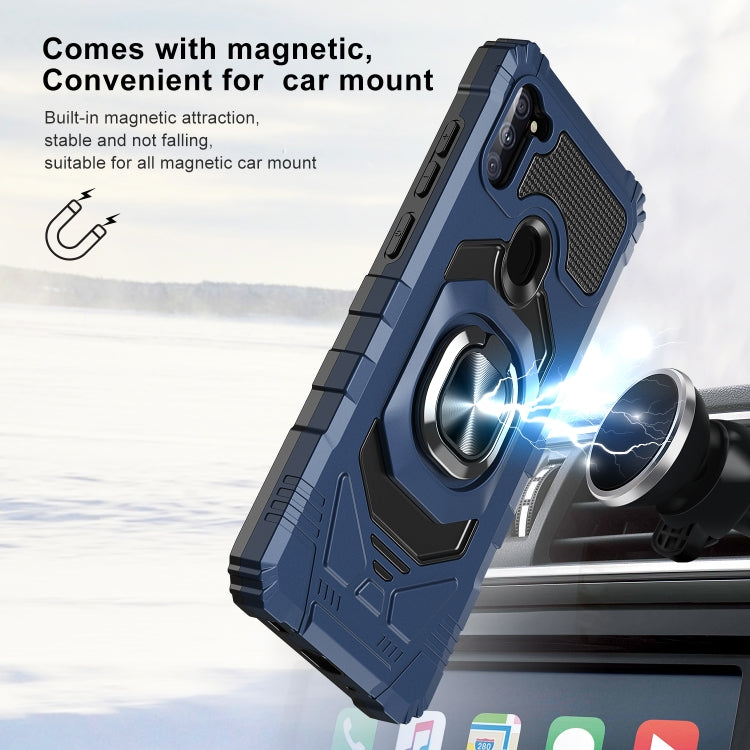 For Samsung Galaxy A11 EU Version 10 PCS Armor Magnetic PC + TPU Shockproof Case with 360 Degree Rotation Ring Holder