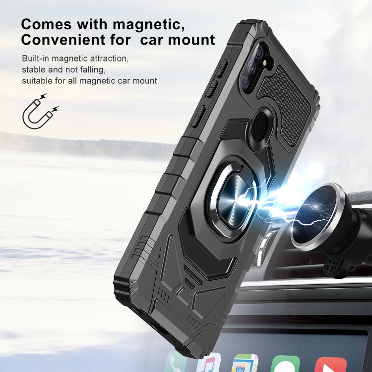 For Samsung Galaxy A11 EU Version 10 PCS Armor Magnetic PC + TPU Shockproof Case with 360 Degree Rotation Ring Holder