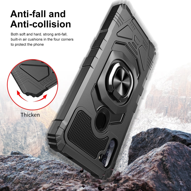 For Samsung Galaxy A11 EU Version 10 PCS Armor Magnetic PC + TPU Shockproof Case with 360 Degree Rotation Ring Holder