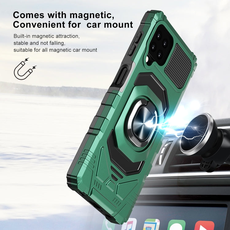 For Samsung Galaxy A22 4G 10 PCS Armor Magnetic PC + TPU Shockproof Case with 360 Degree Rotation Ring Holder