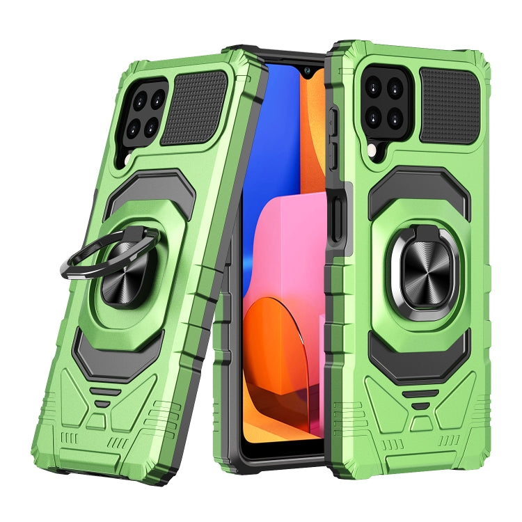 For Samsung Galaxy A22 4G 10 PCS Armor Magnetic PC + TPU Shockproof Case with 360 Degree Rotation Ring Holder