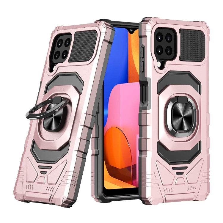 For Samsung Galaxy A22 4G 10 PCS Armor Magnetic PC + TPU Shockproof Case with 360 Degree Rotation Ring Holder