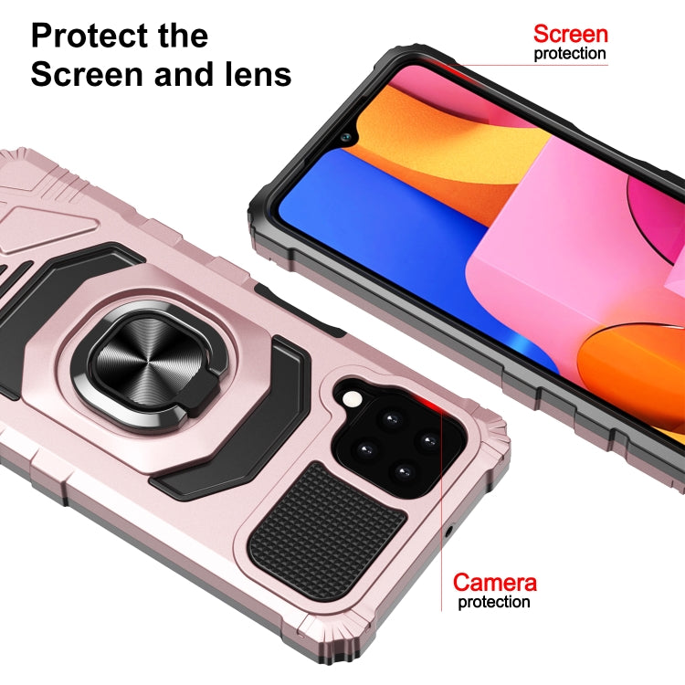 For Samsung Galaxy A22 4G 10 PCS Armor Magnetic PC + TPU Shockproof Case with 360 Degree Rotation Ring Holder