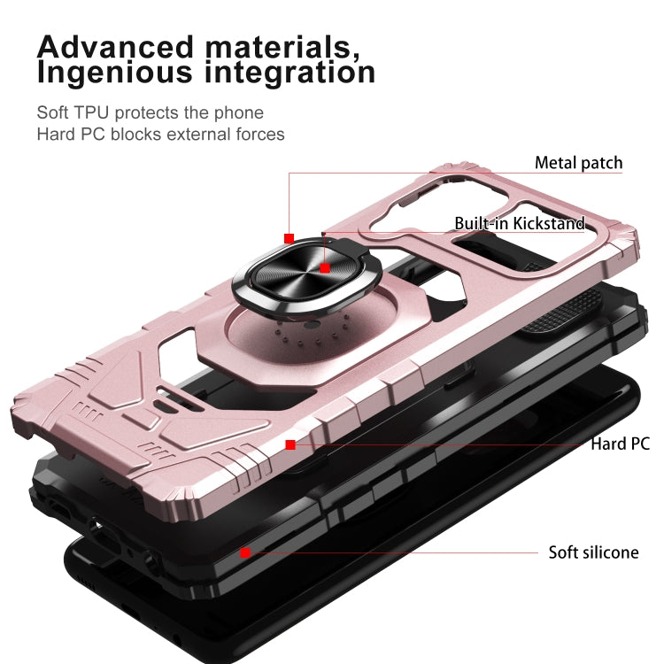 For Samsung Galaxy A22 4G 10 PCS Armor Magnetic PC + TPU Shockproof Case with 360 Degree Rotation Ring Holder