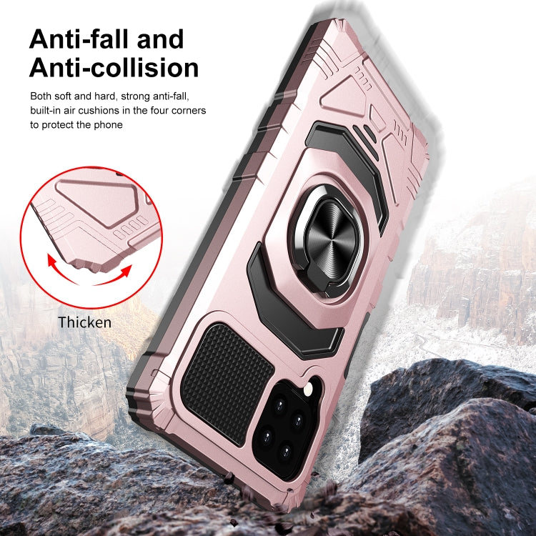 For Samsung Galaxy A22 4G 10 PCS Armor Magnetic PC + TPU Shockproof Case with 360 Degree Rotation Ring Holder