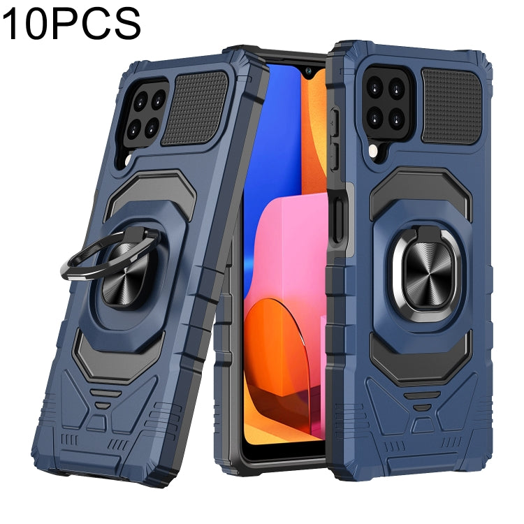 For Samsung Galaxy A22 4G 10 PCS Armor Magnetic PC + TPU Shockproof Case with 360 Degree Rotation Ring Holder