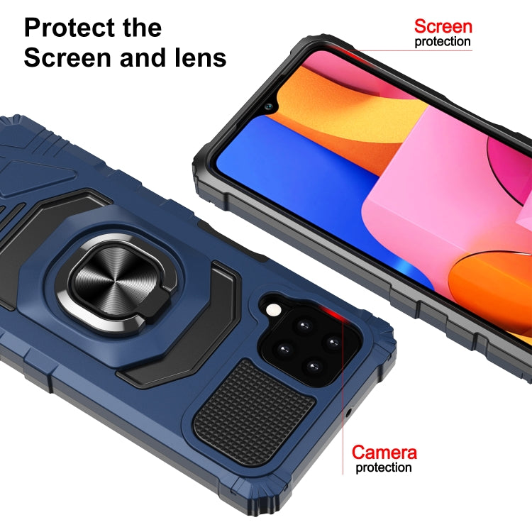 For Samsung Galaxy A22 4G 10 PCS Armor Magnetic PC + TPU Shockproof Case with 360 Degree Rotation Ring Holder