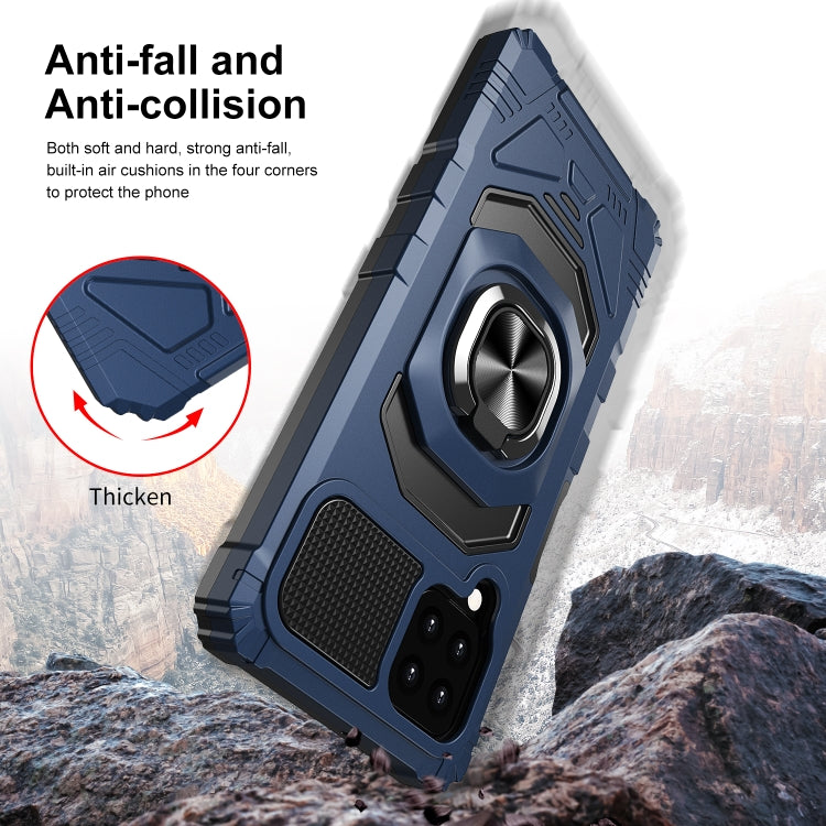 For Samsung Galaxy A22 4G 10 PCS Armor Magnetic PC + TPU Shockproof Case with 360 Degree Rotation Ring Holder