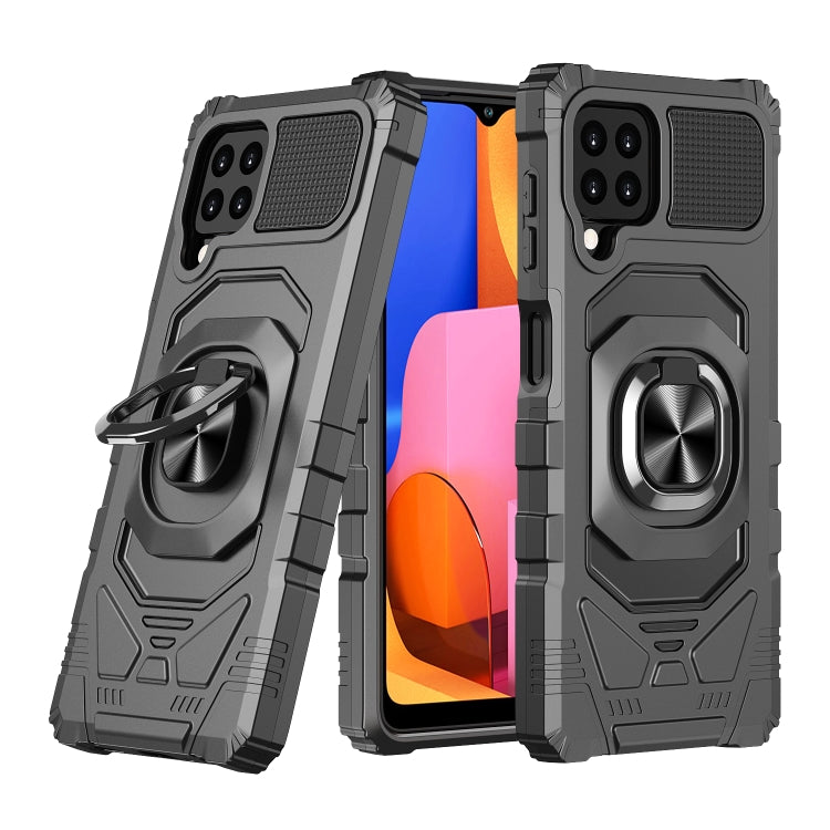 For Samsung Galaxy A22 4G 10 PCS Armor Magnetic PC + TPU Shockproof Case with 360 Degree Rotation Ring Holder