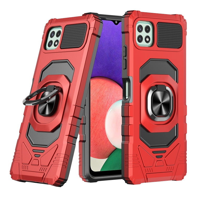 For Samsung Galaxy A22 5G 10 PCS Armor Magnetic PC + TPU Shockproof Case with 360 Degree Rotation Ring Holder