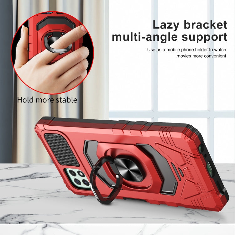 For Samsung Galaxy A22 5G 10 PCS Armor Magnetic PC + TPU Shockproof Case with 360 Degree Rotation Ring Holder