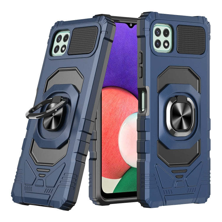 For Samsung Galaxy A22 5G 10 PCS Armor Magnetic PC + TPU Shockproof Case with 360 Degree Rotation Ring Holder