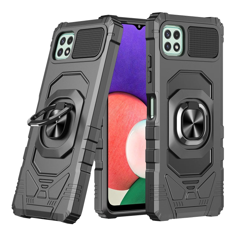 For Samsung Galaxy A22 5G 10 PCS Armor Magnetic PC + TPU Shockproof Case with 360 Degree Rotation Ring Holder