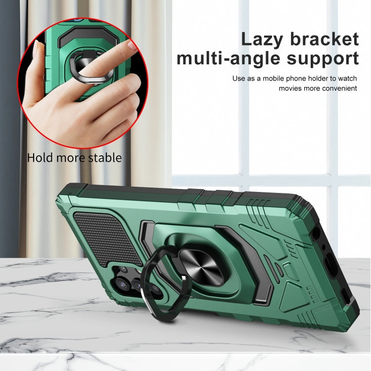 For Samsung Galaxy A32 5G 10 PCS Armor Magnetic PC + TPU Shockproof Case with 360 Degree Rotation Ring Holder