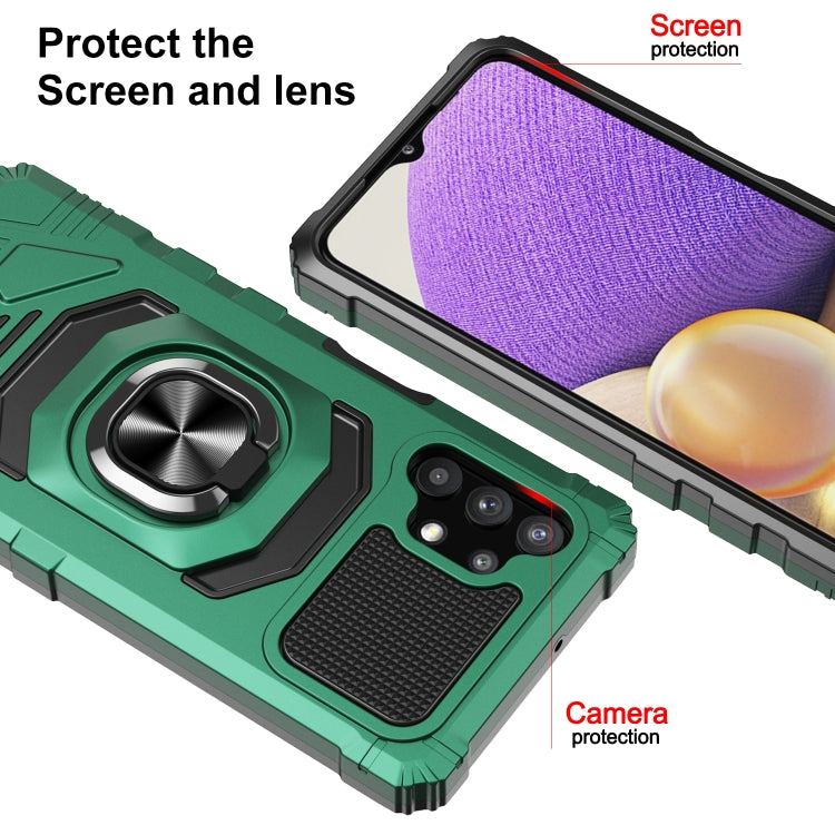 For Samsung Galaxy A32 5G 10 PCS Armor Magnetic PC + TPU Shockproof Case with 360 Degree Rotation Ring Holder