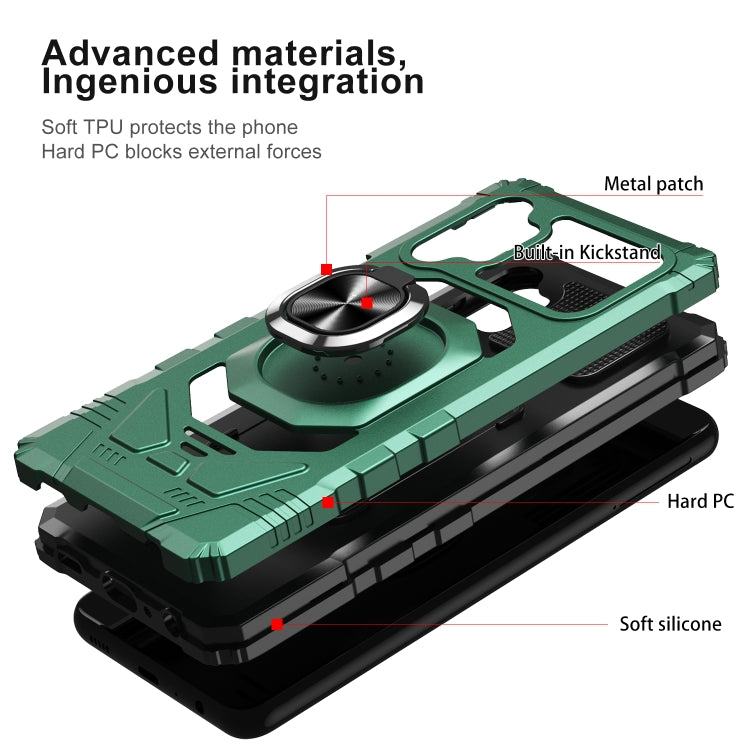 For Samsung Galaxy A32 5G 10 PCS Armor Magnetic PC + TPU Shockproof Case with 360 Degree Rotation Ring Holder