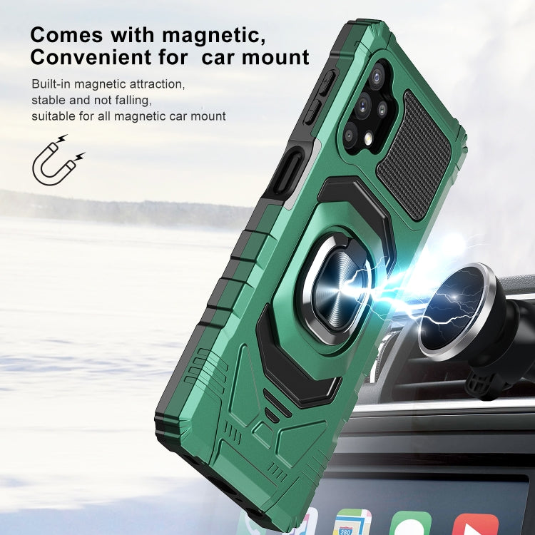For Samsung Galaxy A32 5G 10 PCS Armor Magnetic PC + TPU Shockproof Case with 360 Degree Rotation Ring Holder