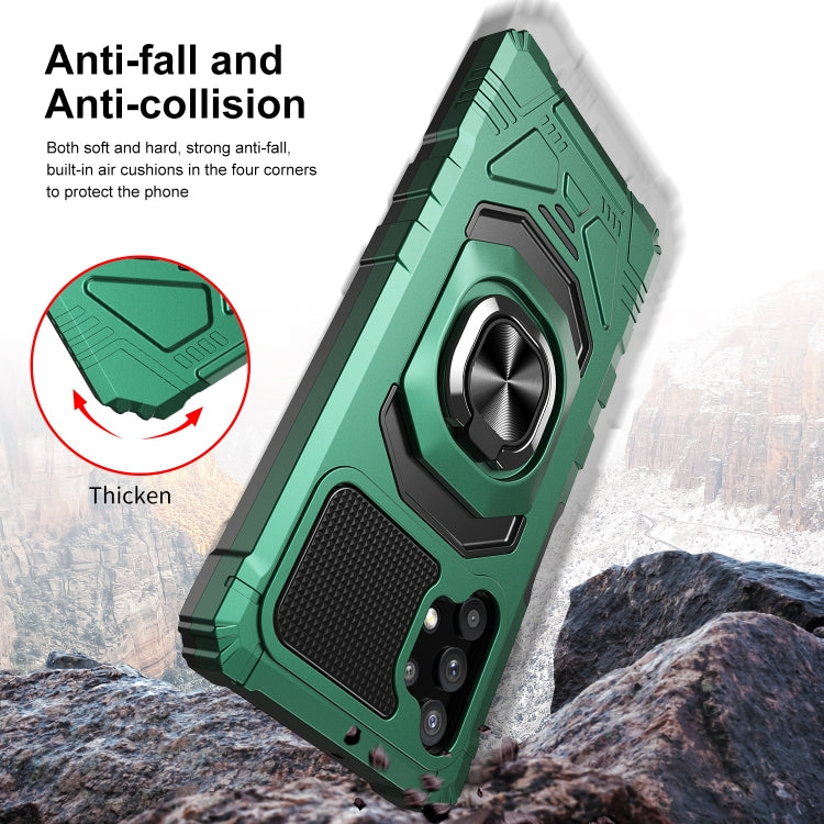 For Samsung Galaxy A32 5G 10 PCS Armor Magnetic PC + TPU Shockproof Case with 360 Degree Rotation Ring Holder