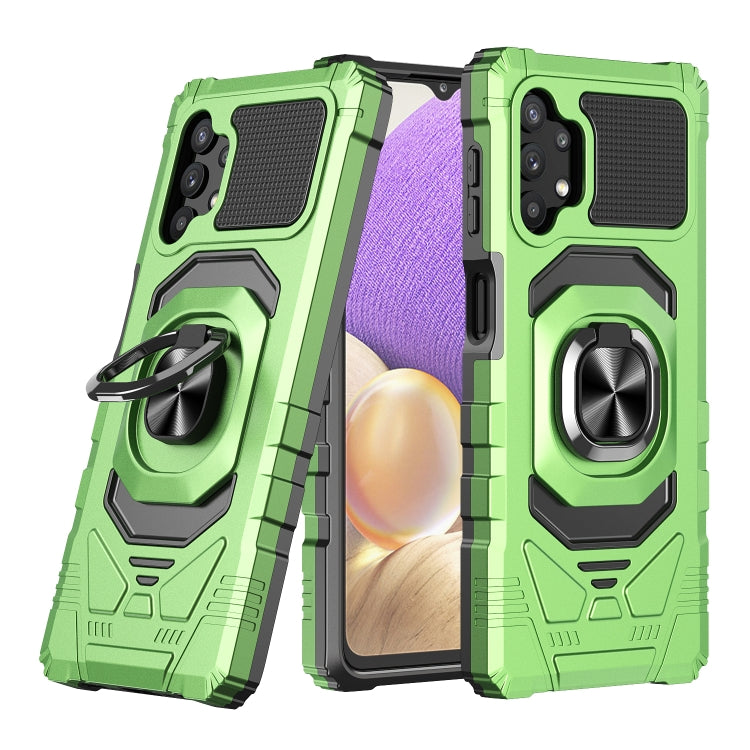 For Samsung Galaxy A32 5G 10 PCS Armor Magnetic PC + TPU Shockproof Case with 360 Degree Rotation Ring Holder