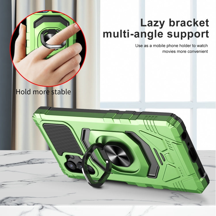 For Samsung Galaxy A32 5G 10 PCS Armor Magnetic PC + TPU Shockproof Case with 360 Degree Rotation Ring Holder