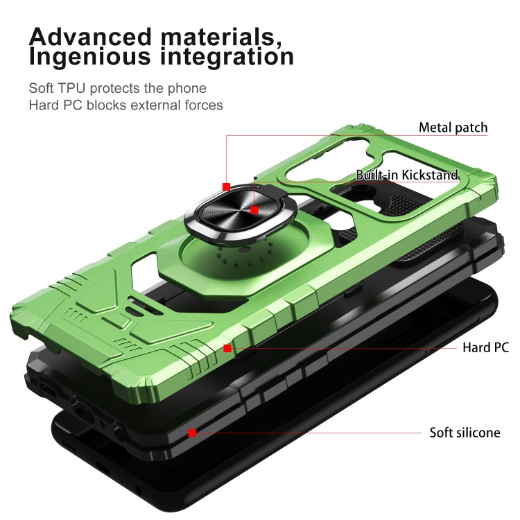 For Samsung Galaxy A32 5G 10 PCS Armor Magnetic PC + TPU Shockproof Case with 360 Degree Rotation Ring Holder