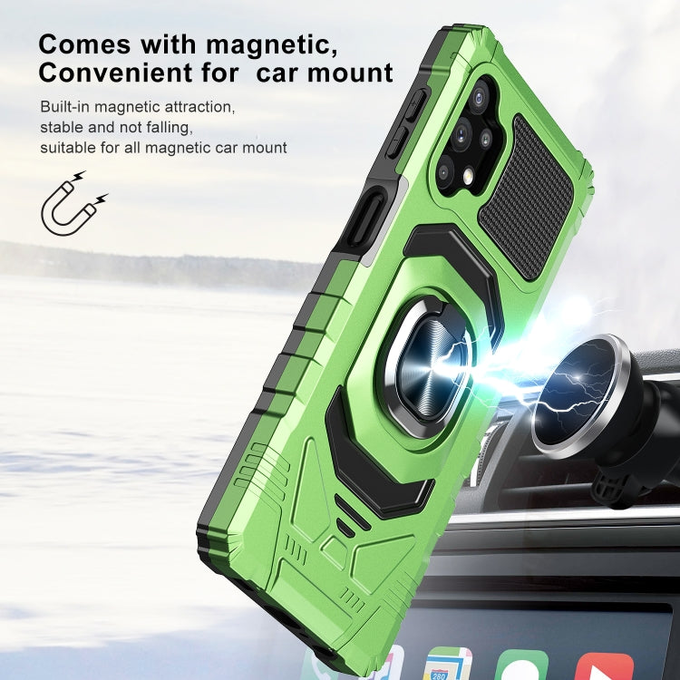For Samsung Galaxy A32 5G 10 PCS Armor Magnetic PC + TPU Shockproof Case with 360 Degree Rotation Ring Holder