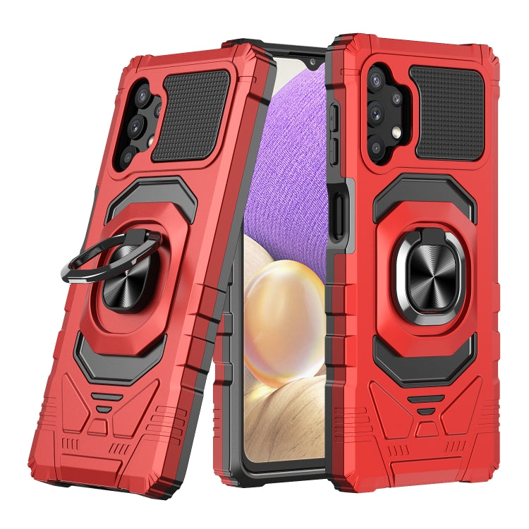 For Samsung Galaxy A32 5G 10 PCS Armor Magnetic PC + TPU Shockproof Case with 360 Degree Rotation Ring Holder