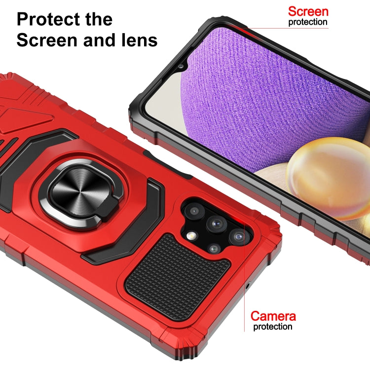 For Samsung Galaxy A32 5G 10 PCS Armor Magnetic PC + TPU Shockproof Case with 360 Degree Rotation Ring Holder