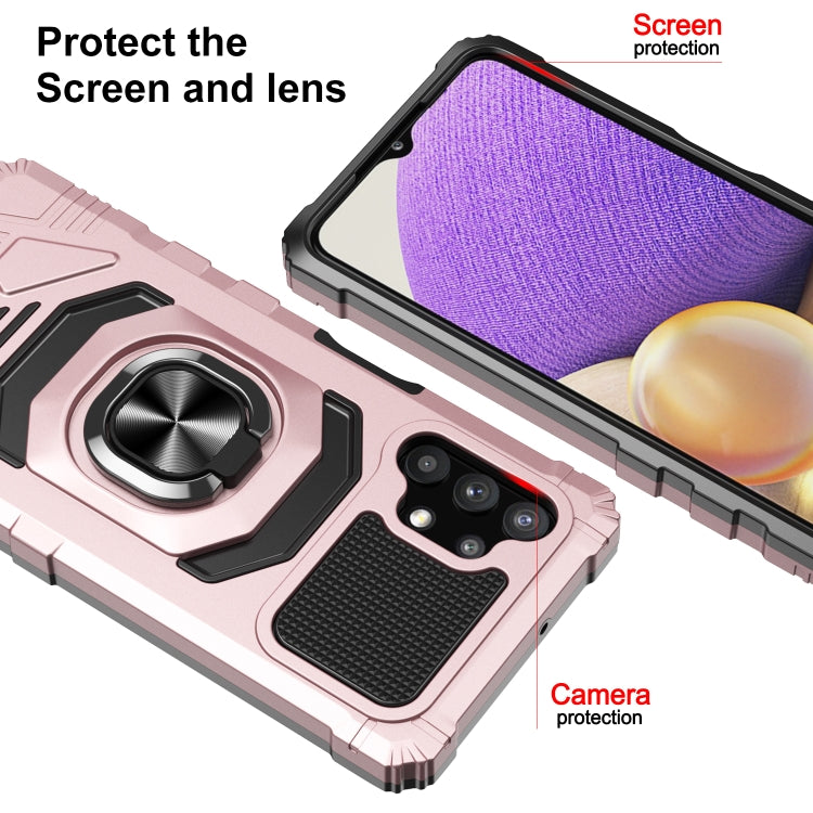 For Samsung Galaxy A32 5G 10 PCS Armor Magnetic PC + TPU Shockproof Case with 360 Degree Rotation Ring Holder