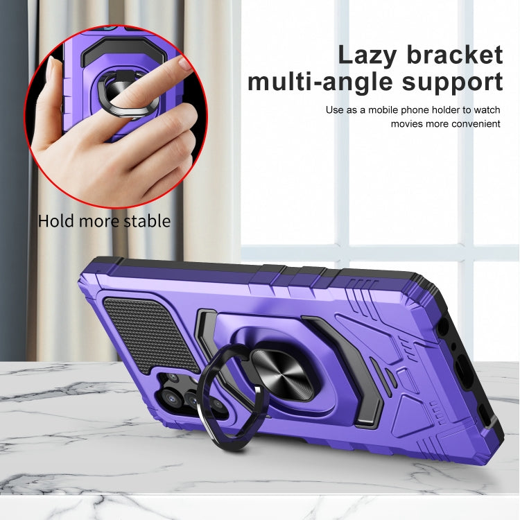 For Samsung Galaxy A32 5G 10 PCS Armor Magnetic PC + TPU Shockproof Case with 360 Degree Rotation Ring Holder