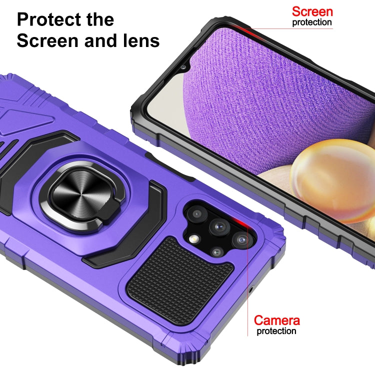 For Samsung Galaxy A32 5G 10 PCS Armor Magnetic PC + TPU Shockproof Case with 360 Degree Rotation Ring Holder