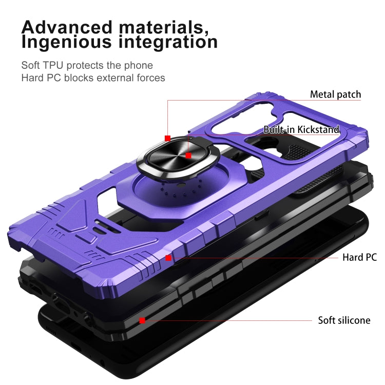 For Samsung Galaxy A32 5G 10 PCS Armor Magnetic PC + TPU Shockproof Case with 360 Degree Rotation Ring Holder