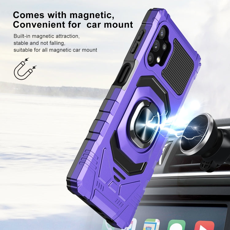For Samsung Galaxy A32 5G 10 PCS Armor Magnetic PC + TPU Shockproof Case with 360 Degree Rotation Ring Holder