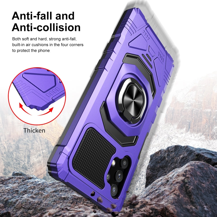 For Samsung Galaxy A32 5G 10 PCS Armor Magnetic PC + TPU Shockproof Case with 360 Degree Rotation Ring Holder