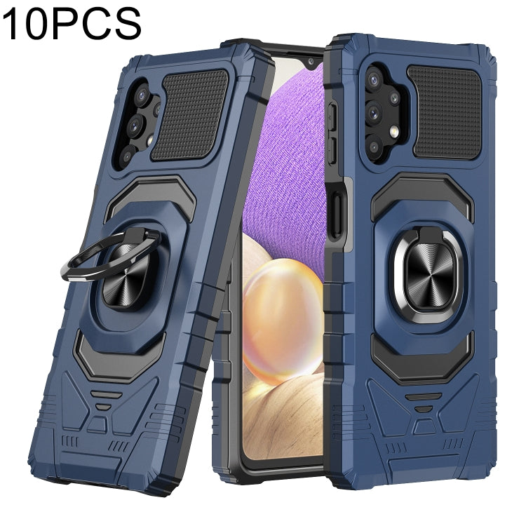 For Samsung Galaxy A32 5G 10 PCS Armor Magnetic PC + TPU Shockproof Case with 360 Degree Rotation Ring Holder