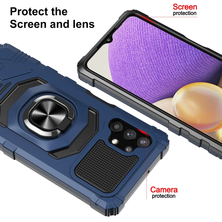 For Samsung Galaxy A32 5G 10 PCS Armor Magnetic PC + TPU Shockproof Case with 360 Degree Rotation Ring Holder