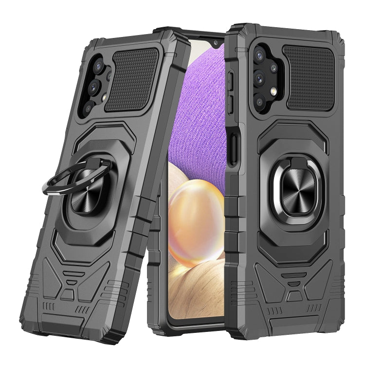 For Samsung Galaxy A32 5G 10 PCS Armor Magnetic PC + TPU Shockproof Case with 360 Degree Rotation Ring Holder
